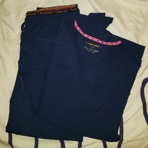 Heartsoul navy blue scrubs large petite